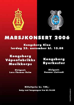 Markenskonsert 2006. Sammarbeid med Kongsberg Byorkester.